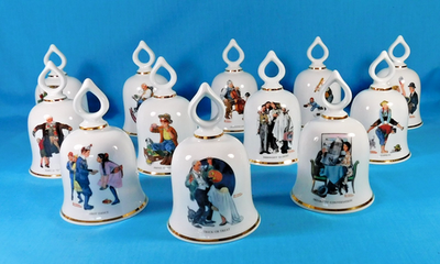 Danbury Mint 1979 Norman Rockwell Set of 12 Porcelain Limited