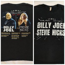 Billy Joel Stevie Nicks Shirt 2023 Tour Two Icons One Night Black Graphic Tee L