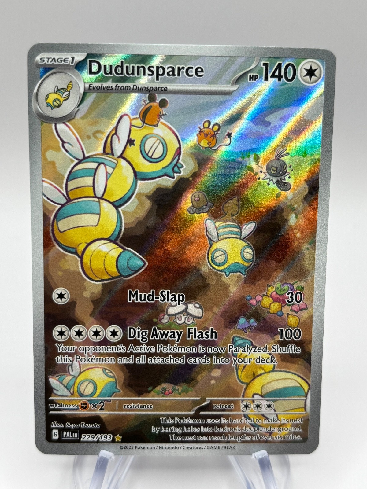 Dudunsparce Holo Illustration Rare SV02: Paldea Evolved 229/193 NM