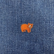 Bear Applique Patch - Mini Embroidered Animal Badge 1" Iron On 