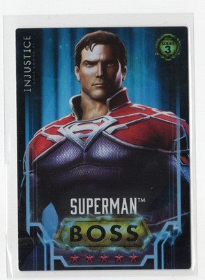 DC Injustice Gods Among Us Arcade Series 3 Superman BOSS FOIL CARD #118 RARE