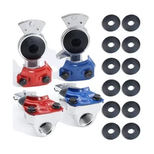 2 Pair Glad Hands Kit with 12pcs Rubber Seals, Aluminum Glad Hand Universal R...