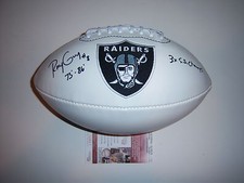 RAY GUY OAKLAND RAIDERS 3X SB CHAMPS JSA/COA SIGNED FOOTBALL 