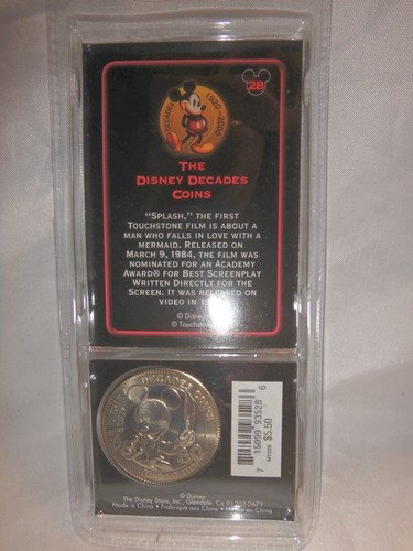 DISNEY DECADES COINS SPLASH NEW 1984 - Picture 2 of 2