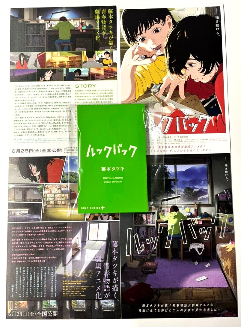 Look Back Original Storyboard LIBRO Y 4 Pósters Set Película 2024 Japón Teatro