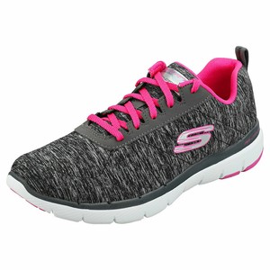 womens black skechers trainers