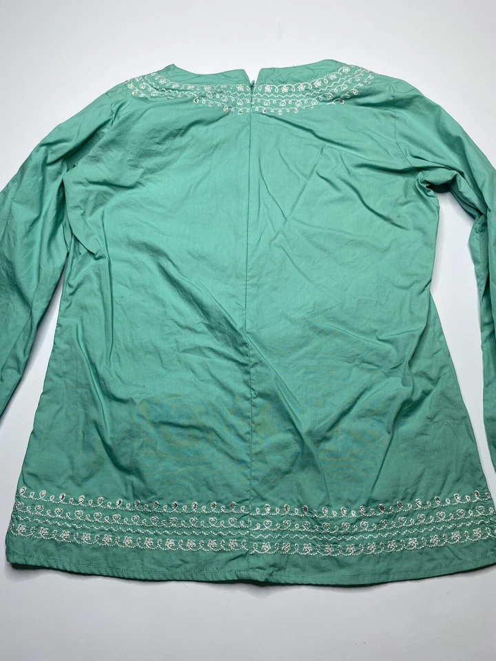 VTG Girls Kids Lilly Pulitzer Green Embroidered Tunic Pullover Top Shirt Sz 14 - Image 2 of 4