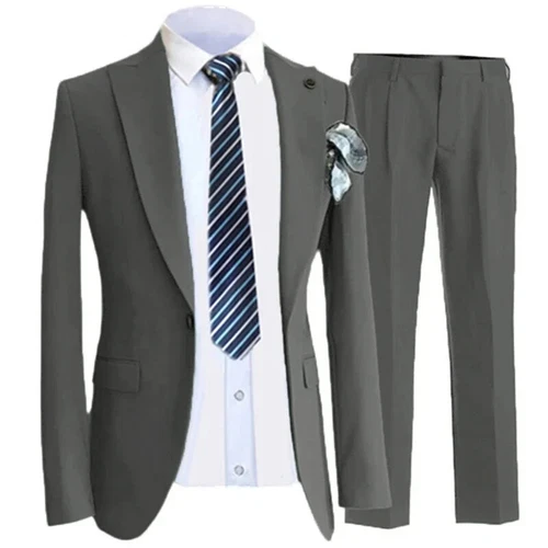 Pants Vest Men Suits Dress 3 Piece Set Male Blazers Wedding Jacket Coat Trousers - Picture 50 of 50