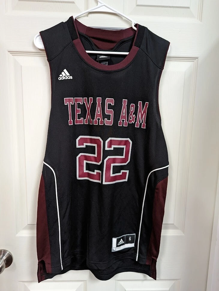 Vintage NCAA Adidas Texas A M Basketball Jersey Adult Size Small