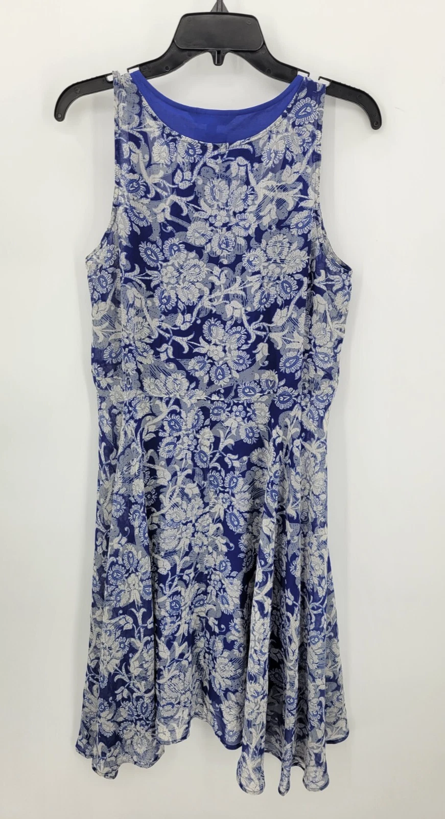 VETEMENTS Abito Cabi donna blu medio floreale salice orlo asimmetrico floreale romantico artistico