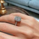 Engagement Ring Lab Grown Radiant Cut 1.75 Ct IGI Certified Solid 14K White Gold — photo 3