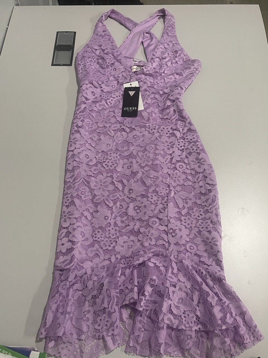 chinese dress ladies Elsie Purple Lace and Crepe Mini Dress (Archive Sale)