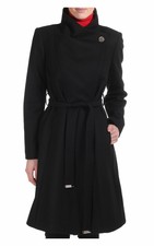 Ted Baker Lorili Wool Cashmere High Neck Belted Wrap Long Dress Coat Jacket 3 12