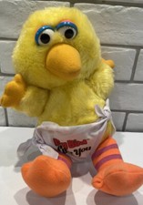 Vintage Hasbro Sesame Street Softie Baby Big Bird W/ Luv Diaper Plush
