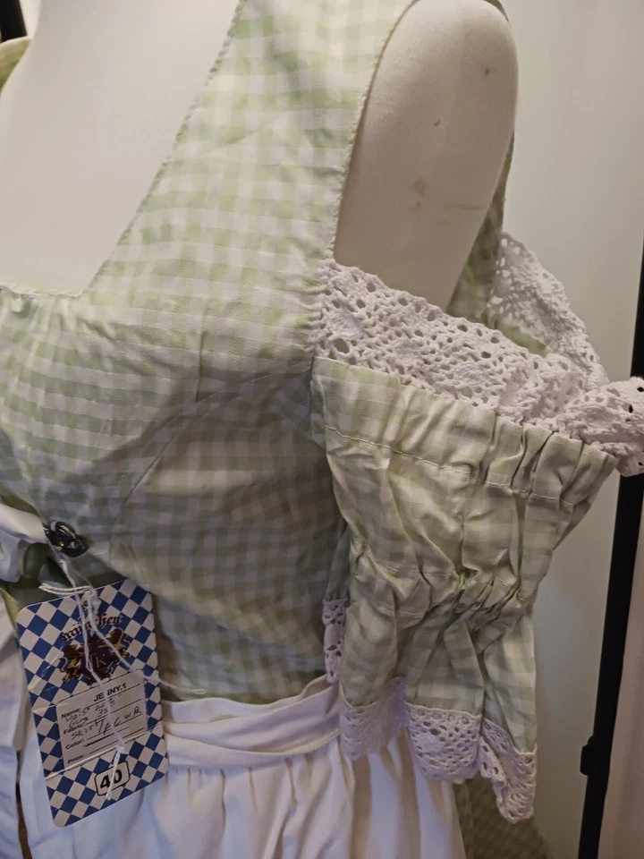 NOVO!SEXY Ladys, EUA tamanho 8, Alemanha, Oktoberfest, Dirndl, 2-pc.Green.Off-Shoulder - Imagem 4 de 4