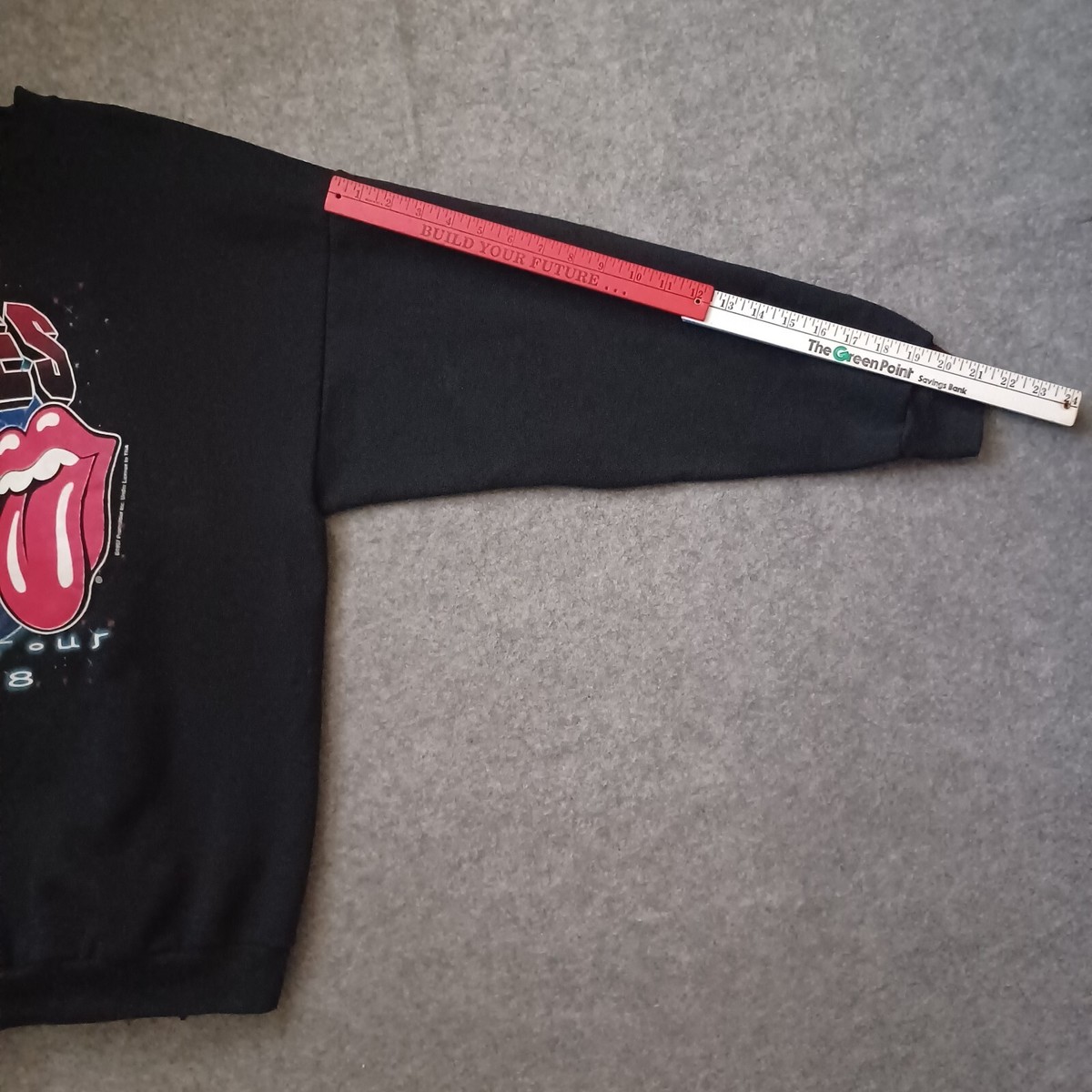 Vintage Rolling Stones Sweatshirt Mens Large Black World