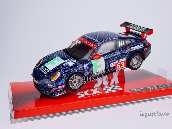 Slot Car Scalextric Scx A10037X300 Porsche 911 GT3 Cup #63 Richard-image
