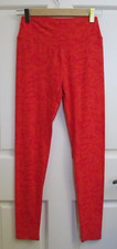LuLaRoe Orange  Red Trumpet Leggings Womens One Size Pull On Stretch 95-27267
