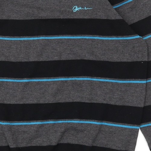 jd Mens Black Argyle/Diamond Acrylic Blend Sweatshirt Size M - Picture 10 of 12