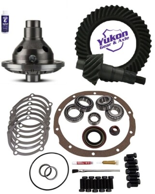Ford 8'' 3.55 Ring and Pinion 28 Spline Traclok Posi Master Kit Yukon Gear Pkg