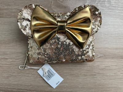Disney Loungefly Gold Pailletten Minnie Mouse Geldbörse / Portemonnaie *Neu mit Etikett!* Portofrei!