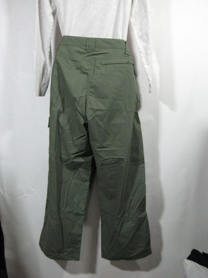 Mountain Life Ladies Cargo Pants UK Size 14 Green Very Good Condition