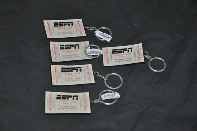 DISNEY WORLD---5 NEW KEYRINGS-ESPN TICKETS--LOOK CLOSE AT PICTURES