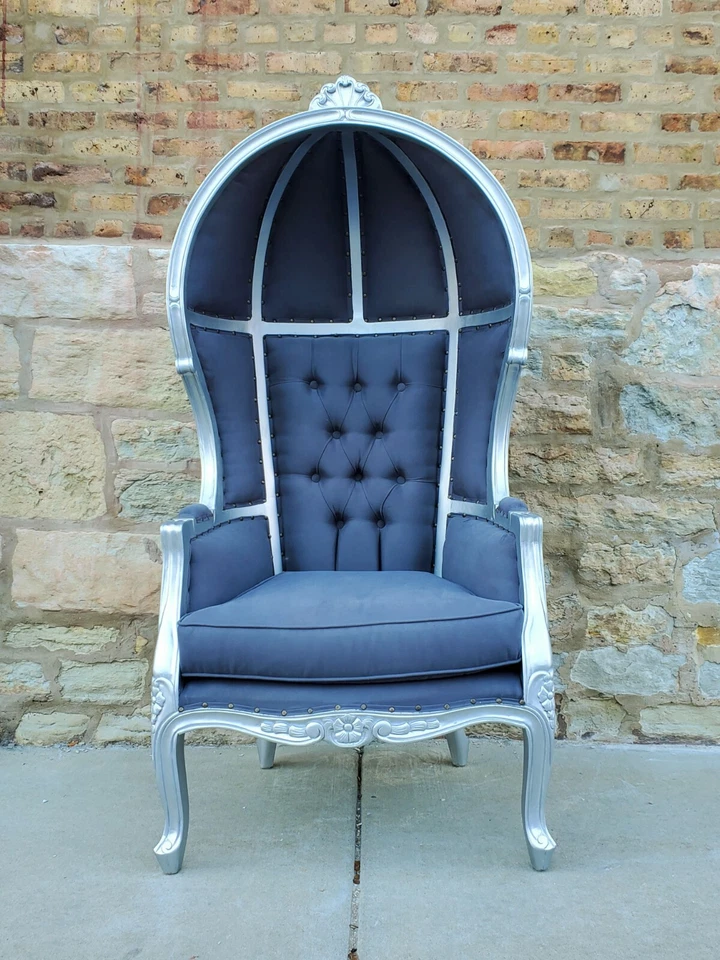 Hermosa Silla Globo Hecha a Mano Silla con Dosel Silla Portero Silla Cúpula Trono Foto 2 de 4