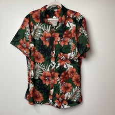 Mcedar Multi-Color Beach Hawaiian Shirt Men  s Short Sleeve Button Up Sz XL New