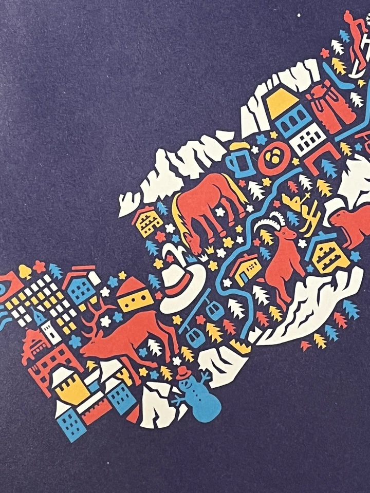 Póster de viaje Austria Osterreich mapa 16,5” X 11,5” Vianina “Maps To The Heart” Foto 2 de 4