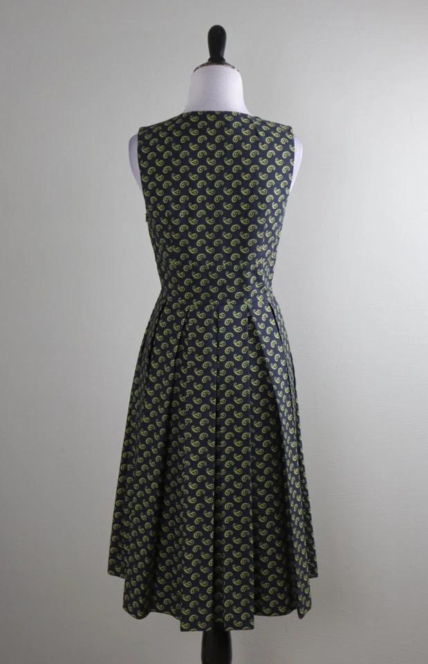 Vestido plisado de algodón cachemir azul marino talla 2 colección MICHAEL KORS Italia $1490 Foto 4 de 4