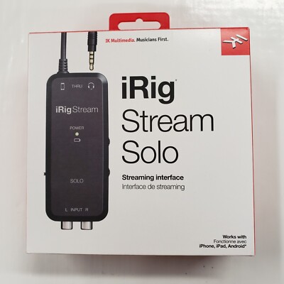 IK Multimedia iRig Stream Solo Streaming Audio Interface for iOS and Android