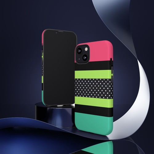 90s Neon & Polka Dots Tough phone Case for IPhone, Samsung Galaxy, Google Pixel - 第 97/287 張圖片