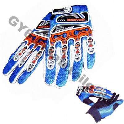 RACING SCOOTER HANDSCHUHE ROLLER MOTORRAD SCOOTER BMX ATV BIKE QUAD * BLAU Gr.XL