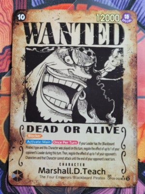 Marshall.D.Teach OP09-093 SP Wanted Poster One Piece Emperors in