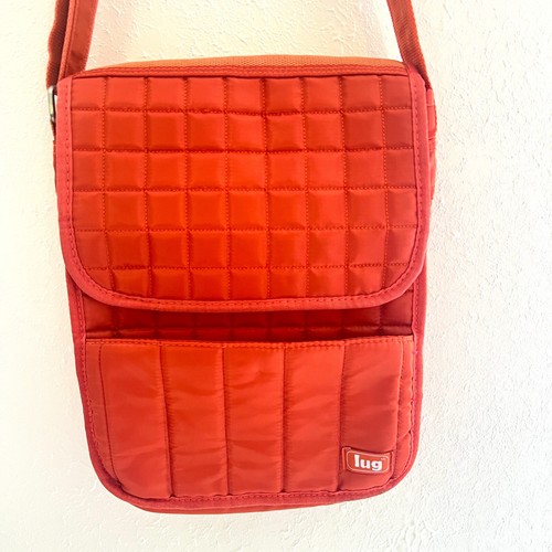 Lug Messenger Bag Handtasche Umhängetasche Tablet verstellbare Riemen hellorange - Bild 3 von 12