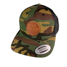 Trucker Baseball Cap Camo Flat Bill Snapback Trucker Hat Mesh One Size Fits Most