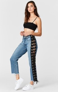 lace side jeans