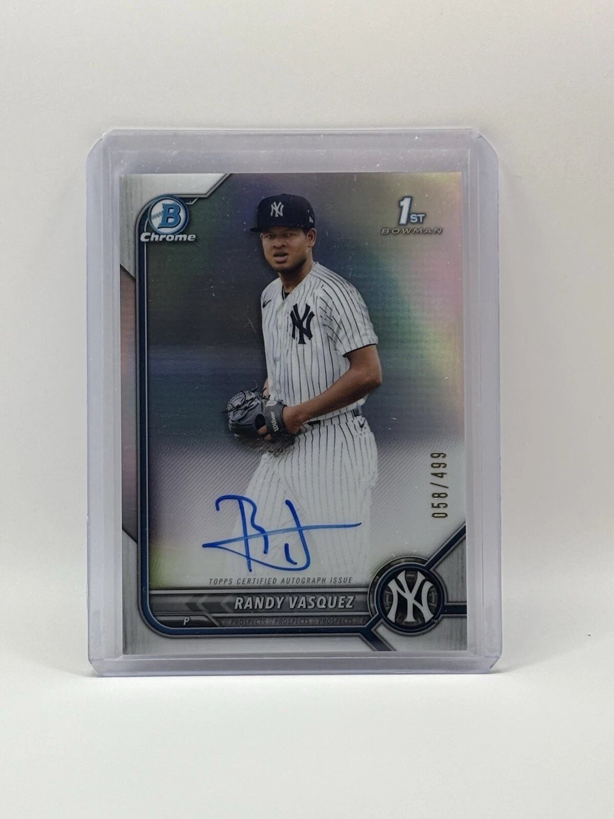 2022 Bowman Chrome Randy Vasquez /499 Refractor Auto #CPA-RV