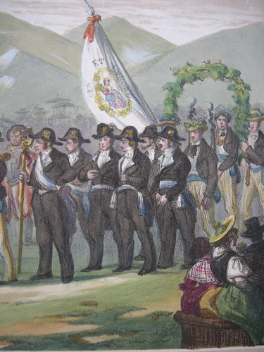 Gustave Spengler (1818-1876) Troupe d'Honneur Ehrengarde Orig Lithografie 1840 - Picture 4 of 6