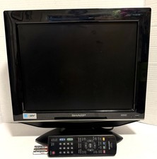 Sharp Liquid Crystal LCD 15" TV LC-15SH7U REMOTE Stand Tested Retro Gaming