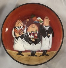 Certified International Dinner Is Served Large 13in Waiter Serving Bowl Vintage