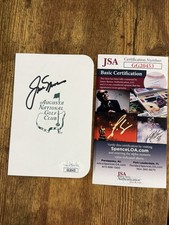 JACK NICKLAUS SIGNED MASTERS SCORECARD PROOF JSA COA HOF AUTHENTIC AUTOGRAPH