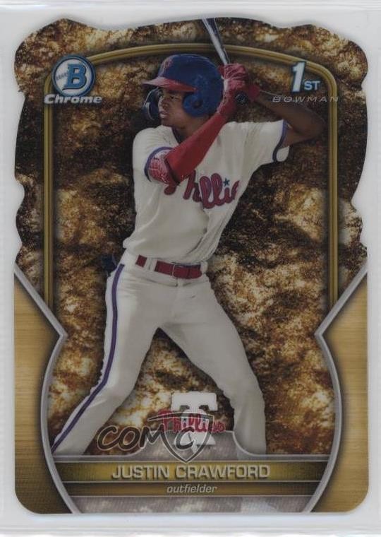 2023 Bowman Chrome Prospects Die-Cut Variation 12/49 Justin Crawford 0b5f