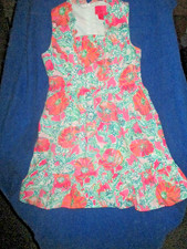 Lilly Pulitzer Tersa Dress Kids Girls Size 10 Soleil Pink Perfect Poppy Ruffle