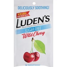 Luden's Soothing Throat Drops, Sugar Free Wild Cherry, 25 ct (Pack of 1)