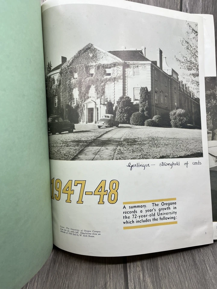 Anuario universitario de la Universidad de Oregón 1948 Eugene Oregon orégana fotos históricas Foto 4 de 4