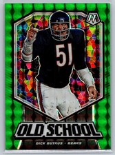2020 panini mosaic football dick butkus old school green prizm #12