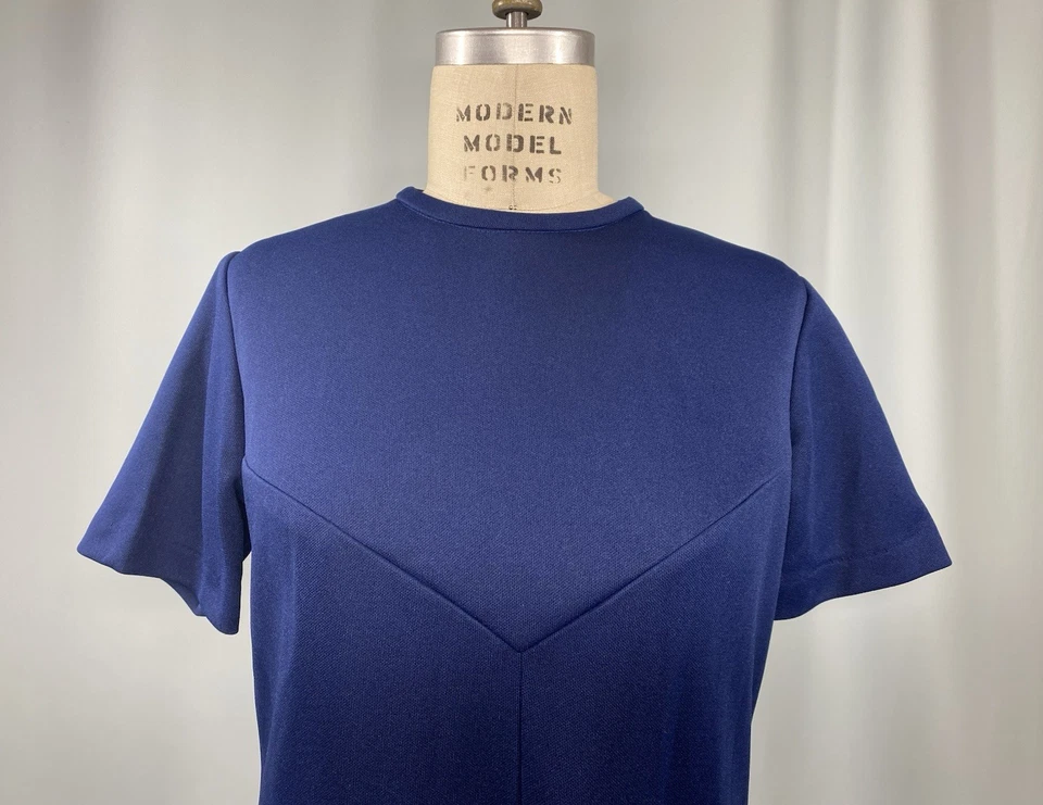 Vestido Vintage TALLA GRANDE 14 Azul Marino SEARS FASHIONS 60s 70s Funda Clásica Foto 3 de 4