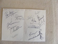 tottenham hotsurs no.1 fan card with 14 signatures; gary mabbutt,paul ince,darre